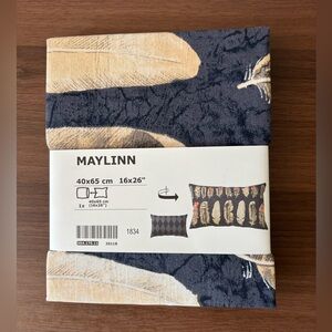 New IKEA Maylinn Harlequin Bird Feathers Throw Pillow Cover